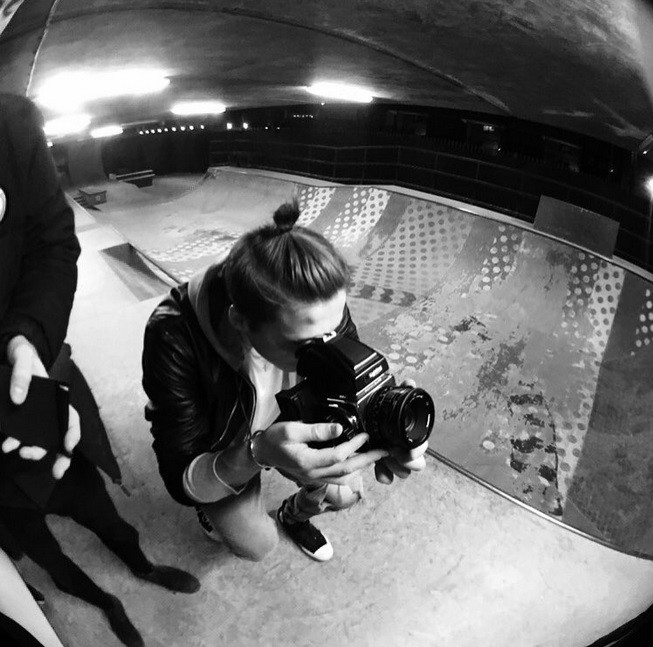 Brooklyn Beckham, shooting for Burberry (Credit: @brooklynbeckham Instagram)